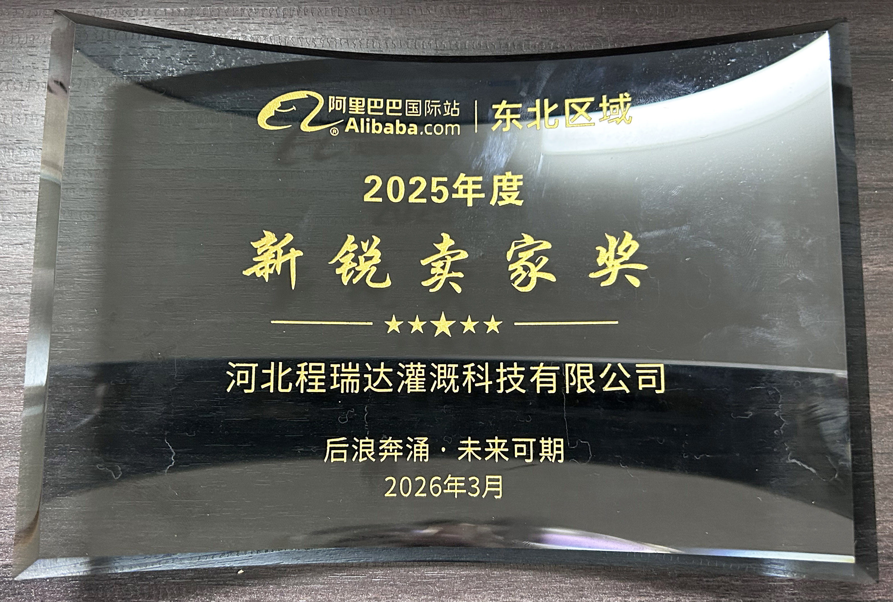 曲靖程瑞达灌溉 | 荣获阿里国际站新锐卖家奖