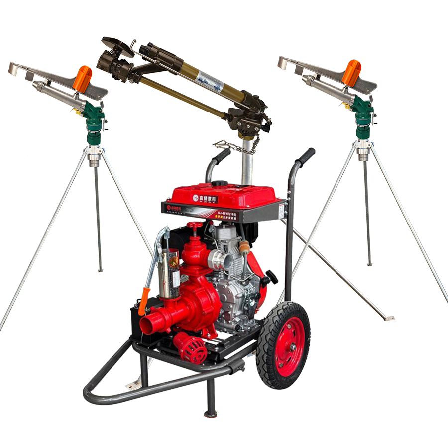 曲靖一体式灌溉机组 全套喷枪水带配齐 抗旱浇地神器